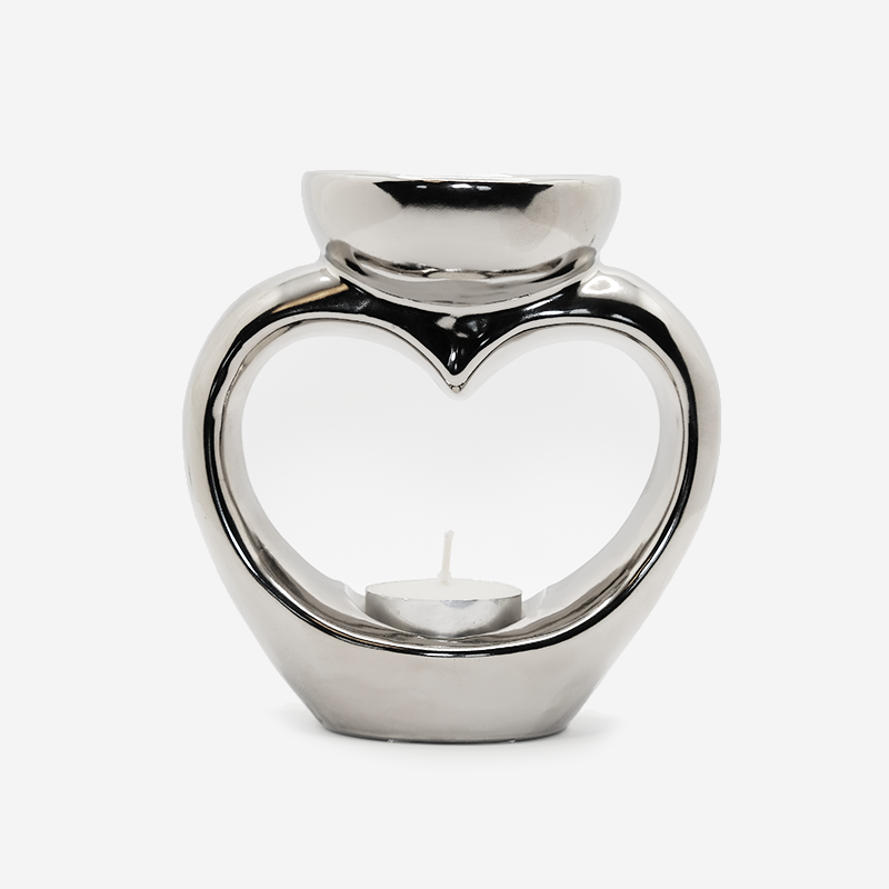 Heart-shaped Wax Melt Burner (Chrome)
